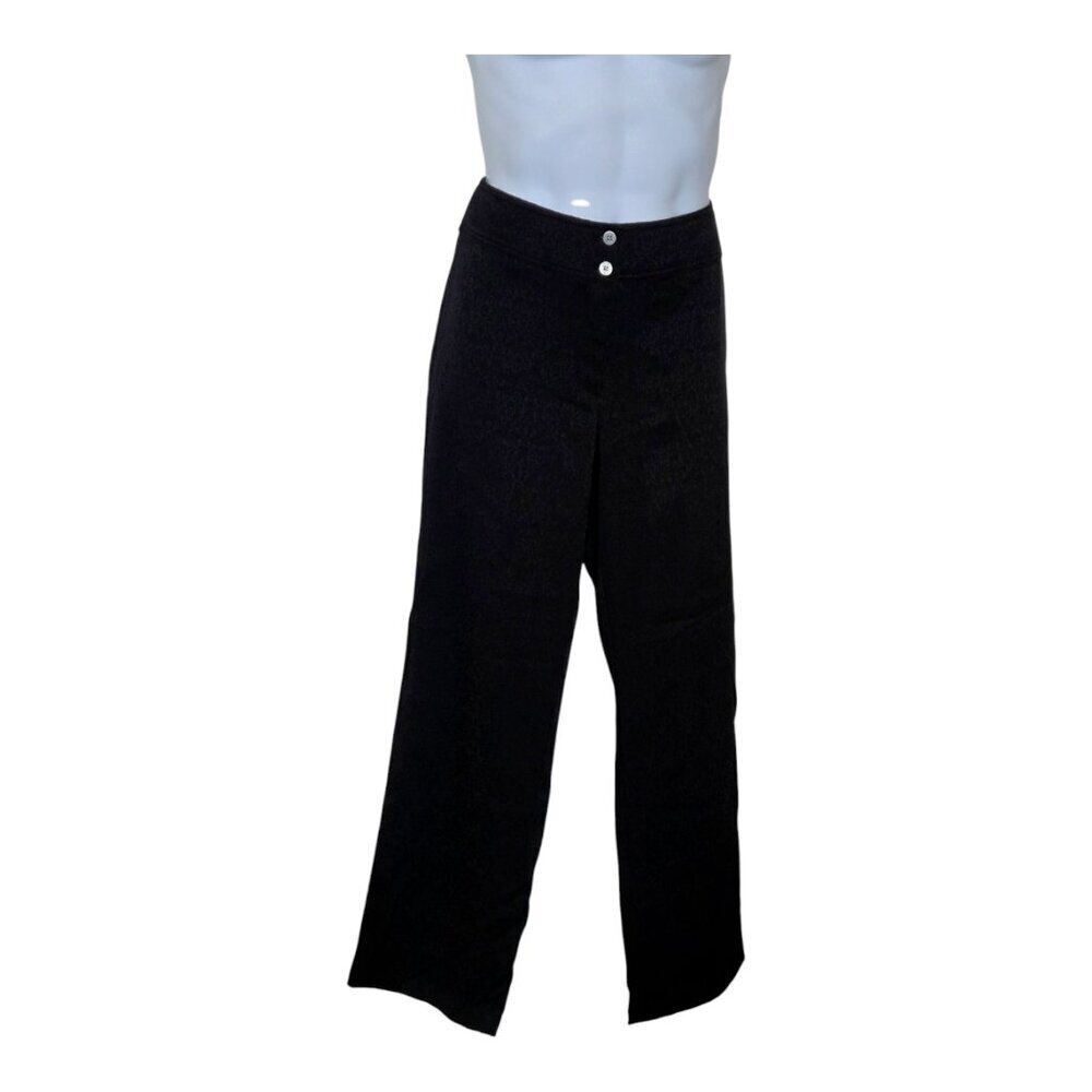 Chico's Black Jacquard Trousers Size 1.5